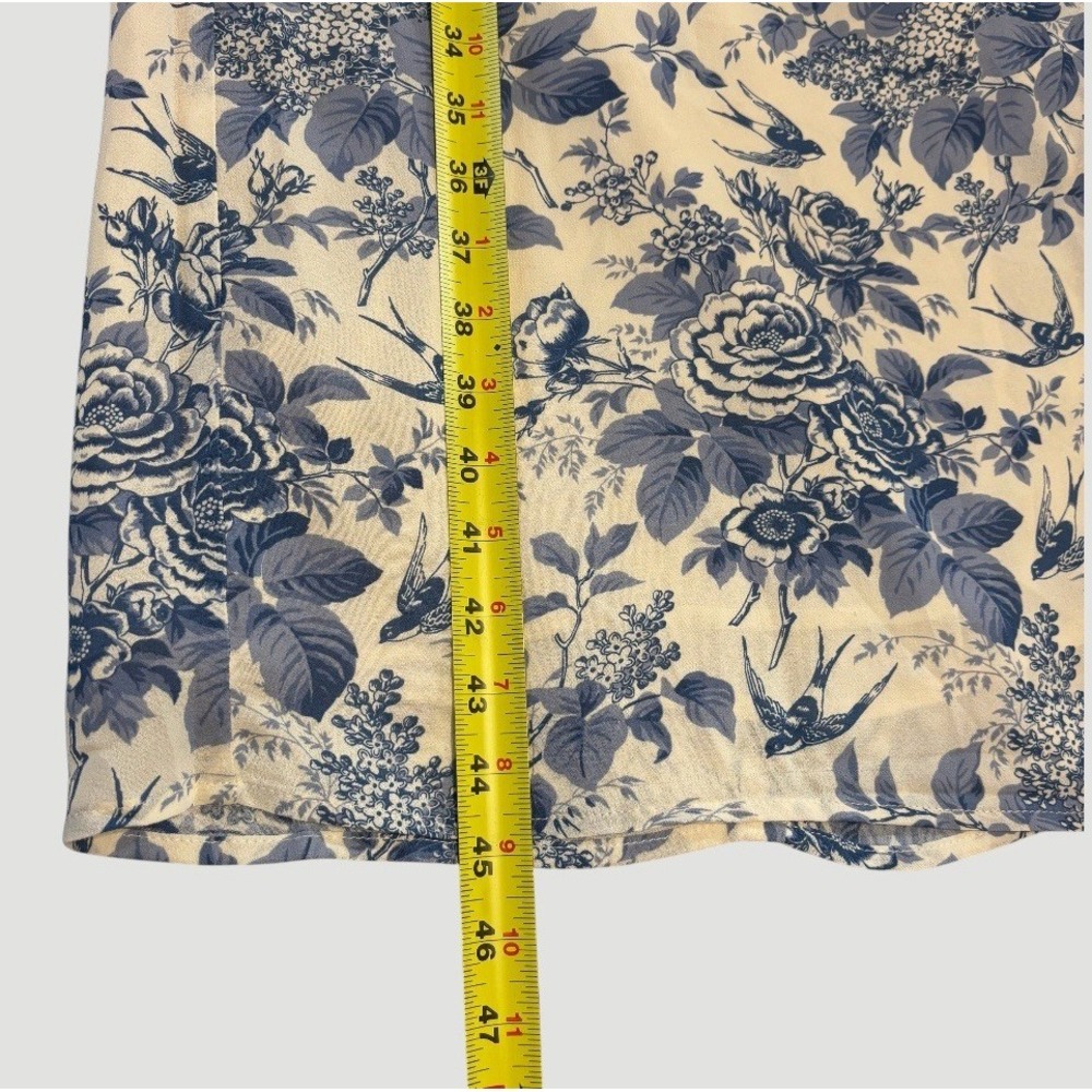 Reformation Blue Floral Cream Midi Slip Dress - Picture 4 of 9